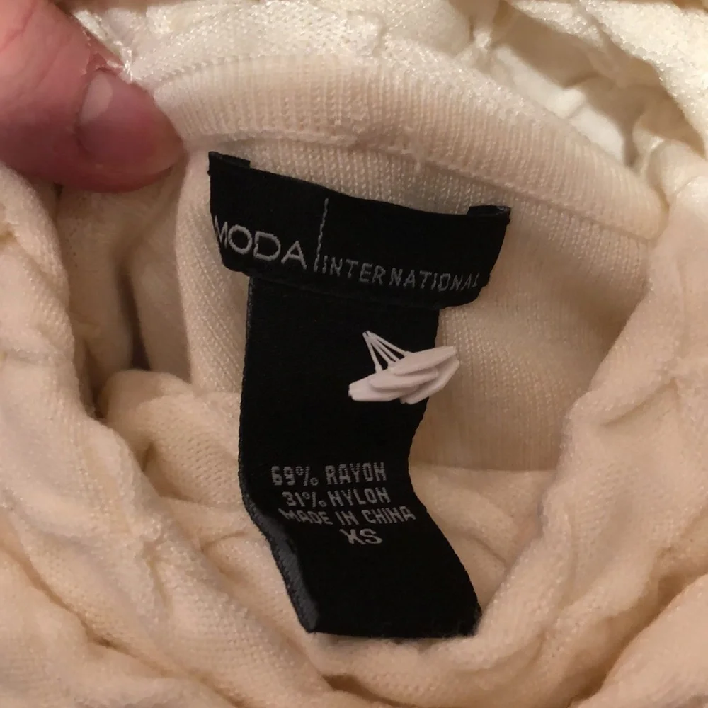 Moda International winter white turtleneck sweater dress